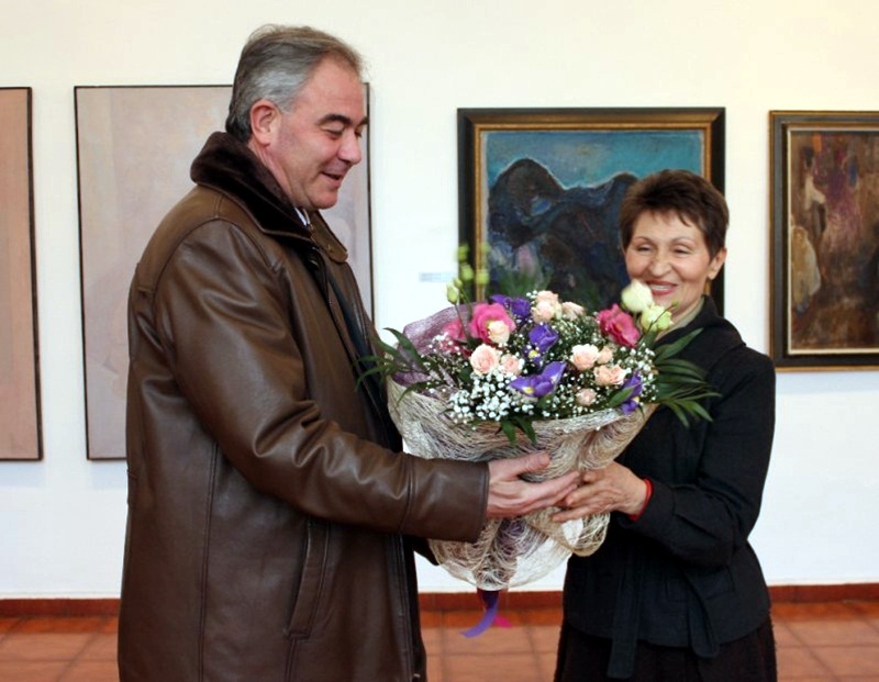 Кметът Георг Спартански поздрави Мария Мескин за юбилея й