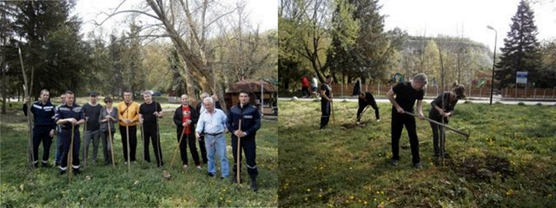Плевенски пожарникари засадиха дръвчета в парк „Кайлъка”