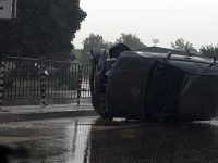 BMW катастрофира в Индустриалната зона в Плевен