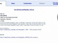 Земетресение с 3.8 по Рихтер беше регистрирано тази вечер