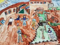 НУ „Христо Ботев“ – Плевен проведе конкурс за рисунка на тема „Моето училище през пролетта“