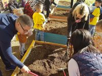 Деца и родители засадиха зеленчуци и оформиха цветен кът в ДГ „Ралица“