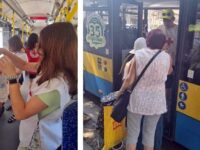 Доброволци от БМЧК-Плевен раздаваха вода в градския транспорт
